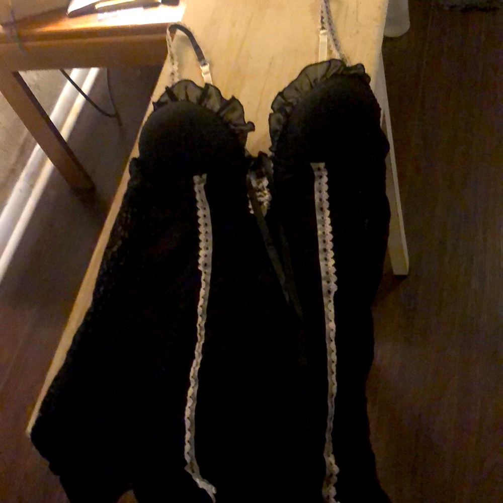 Seductive black lingerie